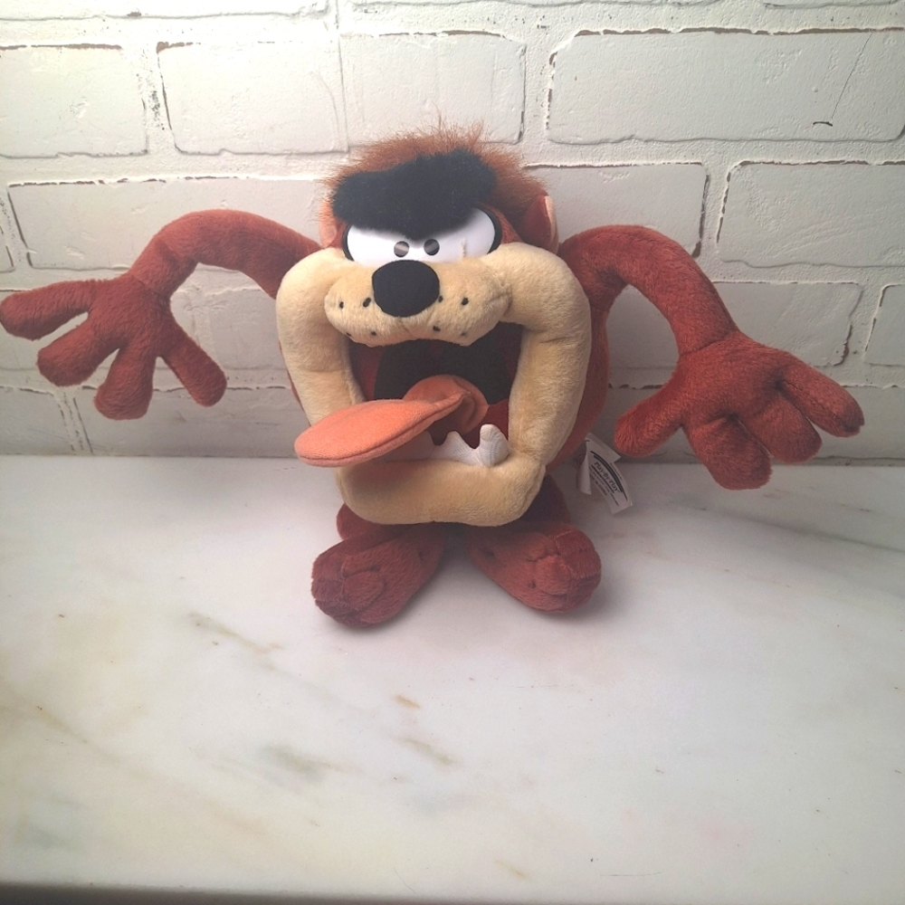 LOONEY TUNES TAZMANIAN DEVIL TALKIN' TONGUE TWISTIN' TAZ TALKING DOLL 1998 WORKS